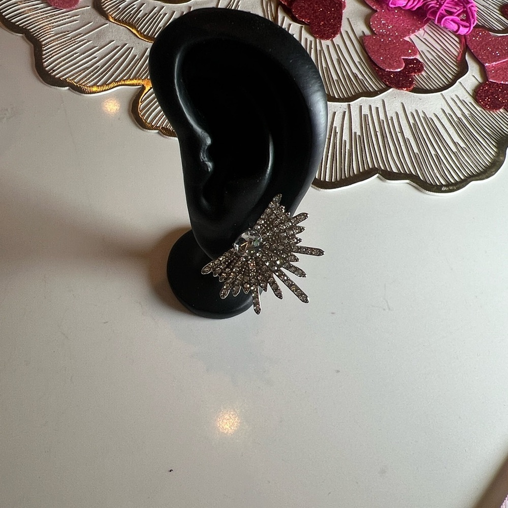 Silver Starburst Earrings - Picture 6 of 9